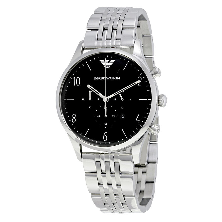 Emporio Armani Beta Chronograaf Herenhorloge met Zwarte Wijzerplaat AR1863 Hoofdafbeelding