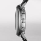Emporio Armani Gianni Chronograph Black Genuine Leather Men's Watch - AR0397
