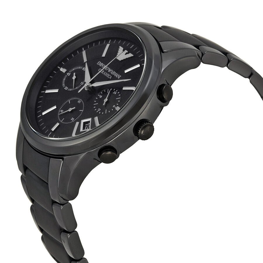 Emporio Armani Ceramica Chronograaf Herenhorloge met Zwarte Wijzerplaat AR1452 Secundaire afbeelding