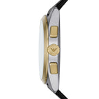 Emporio Armani Claudio Chronograph Black Genuine Leather Men's Watch - AR11498
