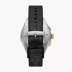 Emporio Armani Claudio Chronograph Black Genuine Leather Men's Watch - AR11498