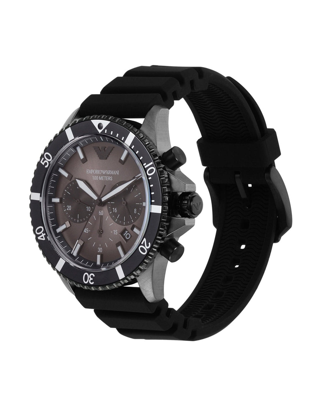 Emporio Armani Mario Chronograph Black Silicone Men's Watch - AR11515