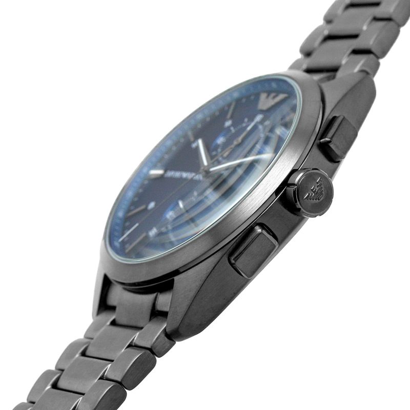 Emporio Armani Claudio Chronograph Blue Dial Gunmetal Men's Watch - AR11481 Secundaire afbeelding