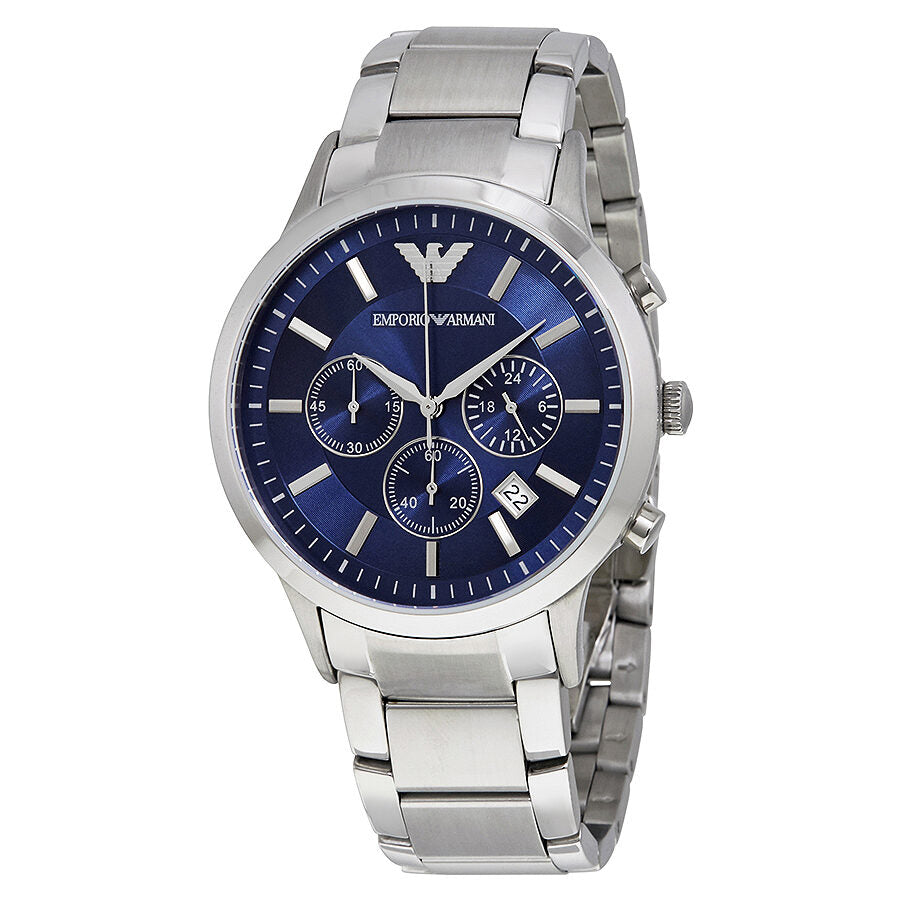 Emporio Armani Chronograaf Herenhorloge met Marineblauwe Wijzerplaat AR2448 Hoofdafbeelding