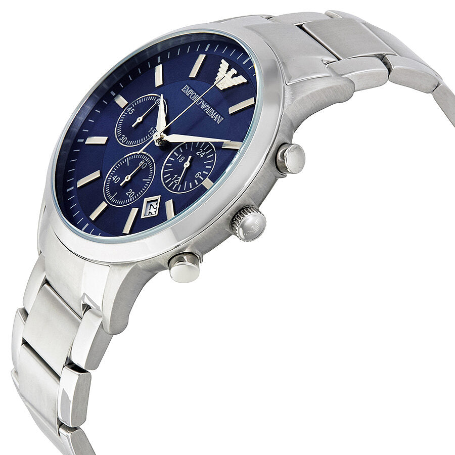 Emporio Armani Chronograaf Herenhorloge met Marineblauwe Wijzerplaat AR2448 Secundaire afbeelding