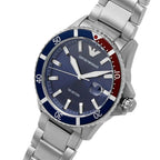 Emporio Armani Classic Blue Dial Pepsi Bezel Men's Watch - AR11339