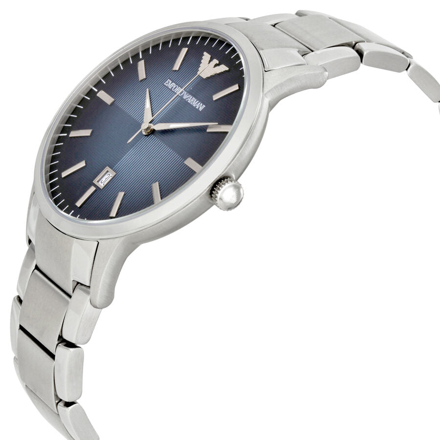 Emporio Armani Classic herenhorloge AR2472 met blauwe wijzerplaat met textuur Secundaire afbeelding