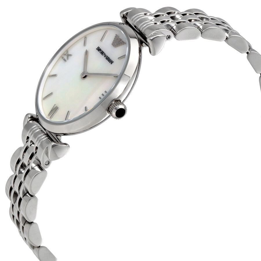 Emporio Armani Classic herenhorloge met witte parelmoeren wijzerplaat en zilveren accenten - AR1682 Secundaire afbeelding