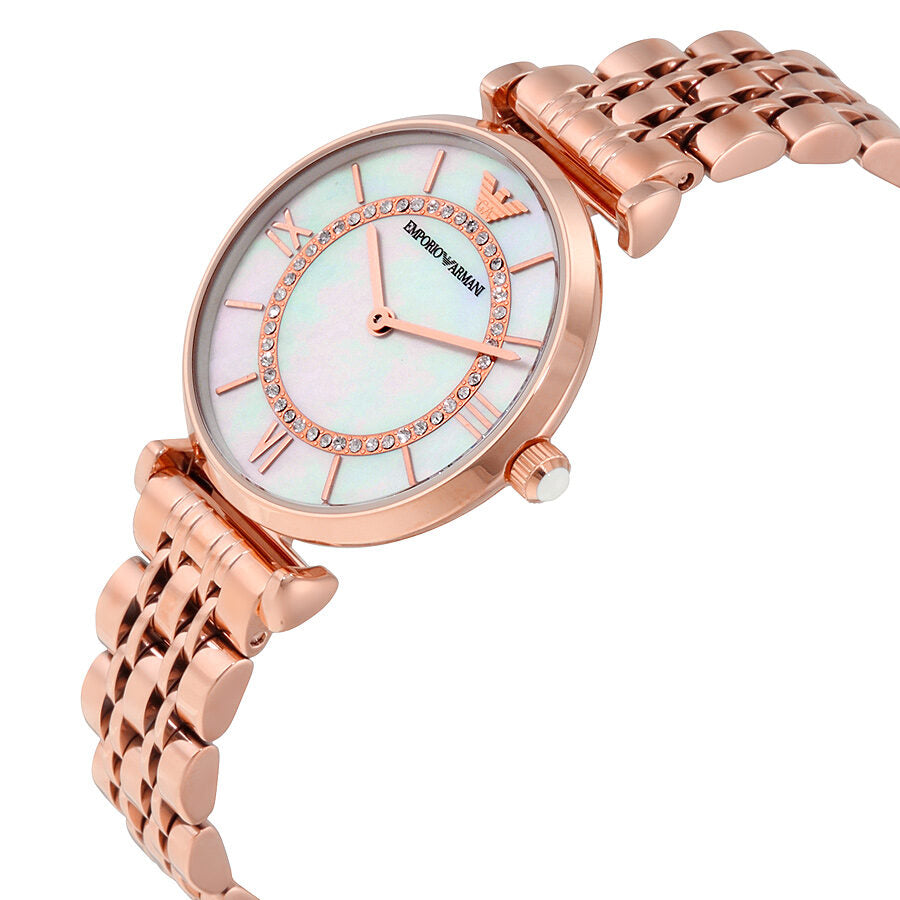 Emporio Armani Classic dameshorloge met parelmoeren wijzerplaat AR1909 Secundaire afbeelding