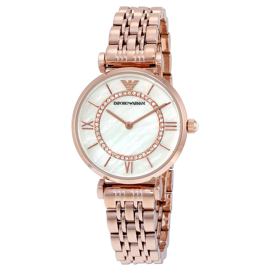 Emporio Armani Classic dameshorloge met parelmoeren wijzerplaat AR1909 Hoofdafbeelding