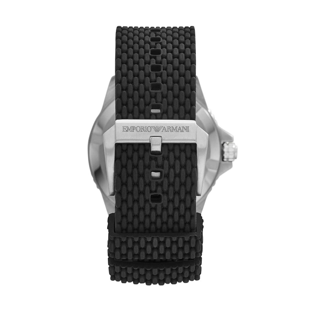 Emporio Armani Diver Three-Hand Black Silicone Men's Watch - AR11341