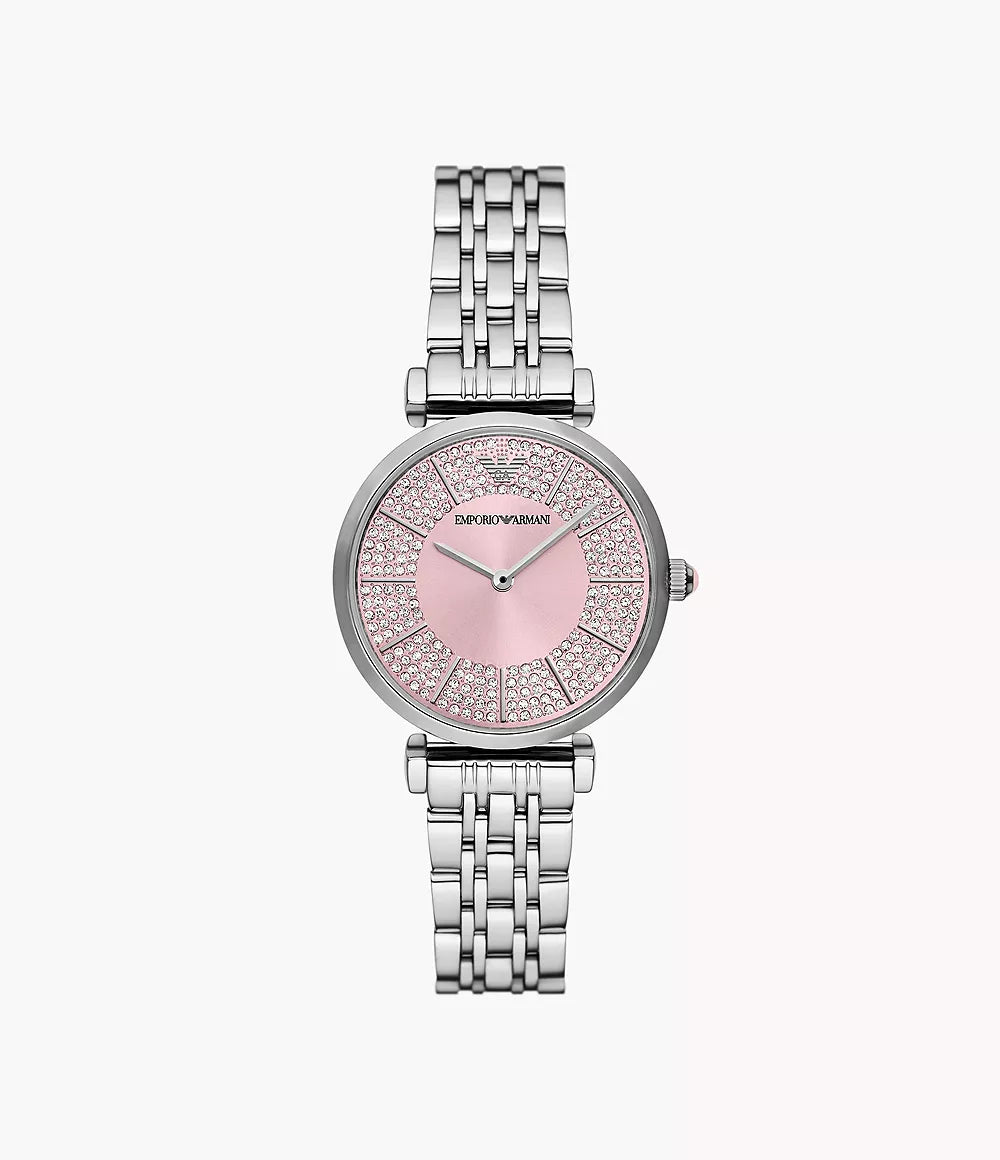 Emporio Armani Gianni T-Bar 32mm Ladies Watch Pink AR11686 Hoofdafbeelding