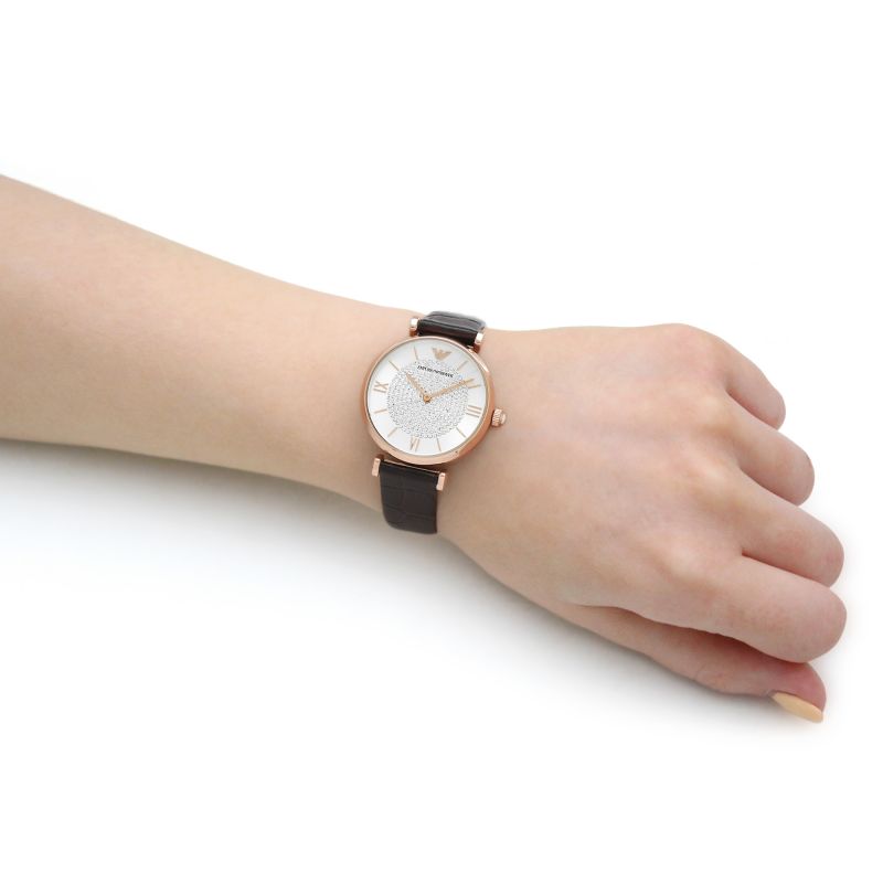 Emporio Armani Gianni T-Bar Crystal Pave Women's Watch AR11269