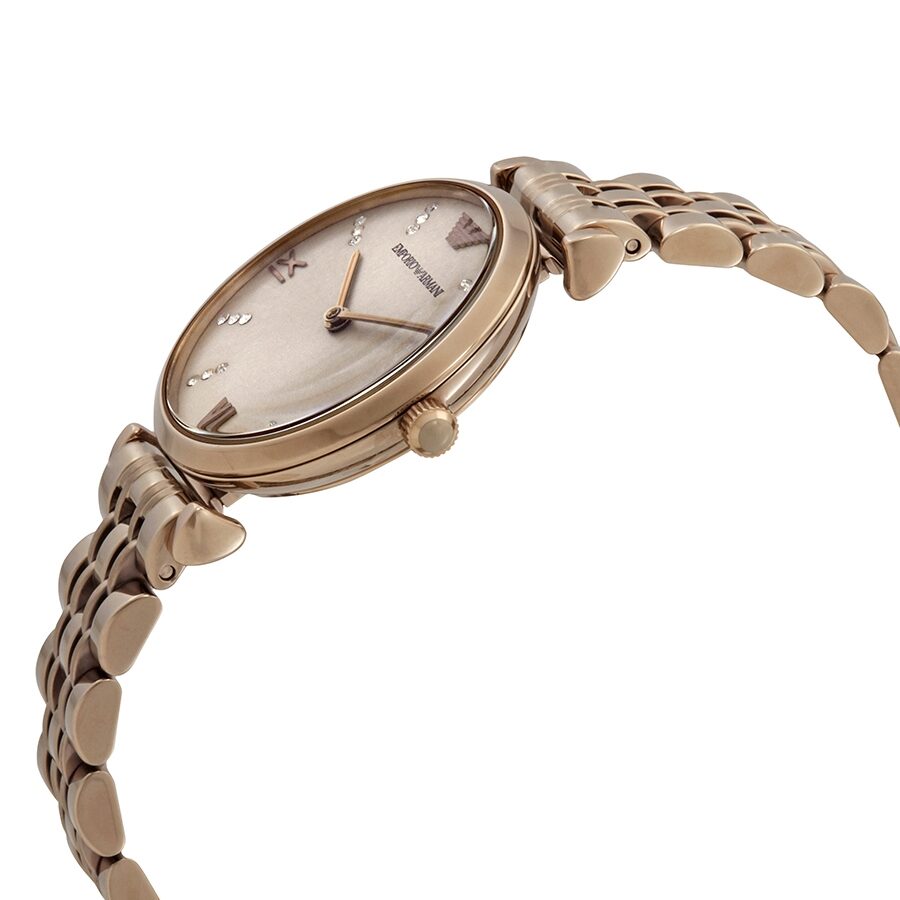 Emporio Armani Gianni T-Bar Crystal Rose Dial Women's Watch - AR11059 Secundaire afbeelding