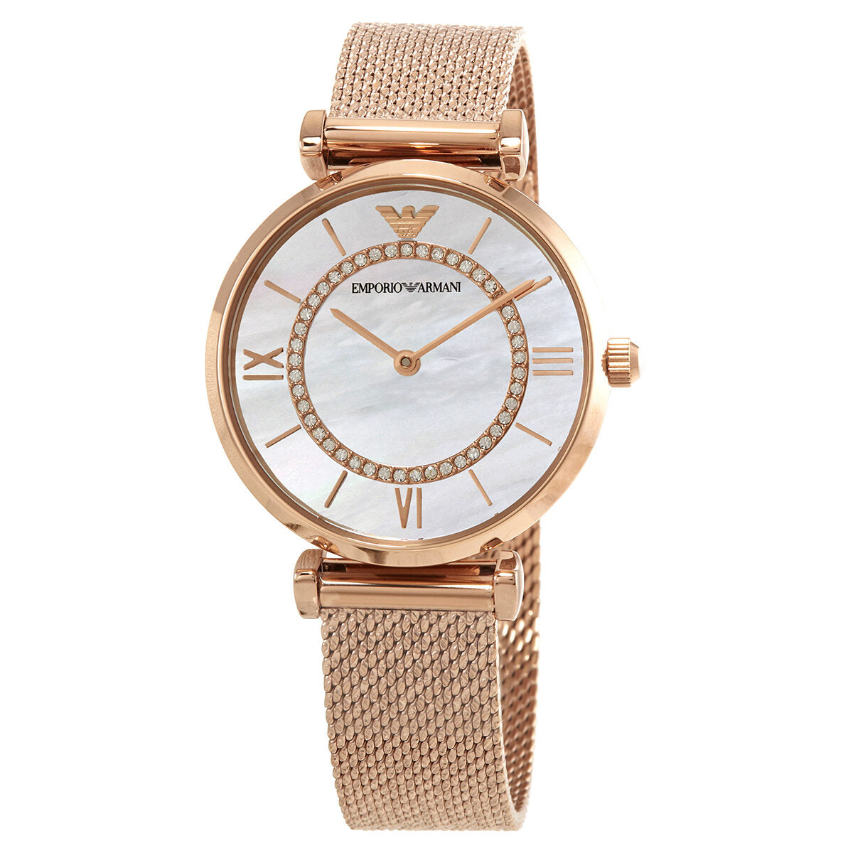 Emporio Armani Gianni T-Bar dameshorloge met parelmoeren wijzerplaat AR11320 Hoofdafbeelding