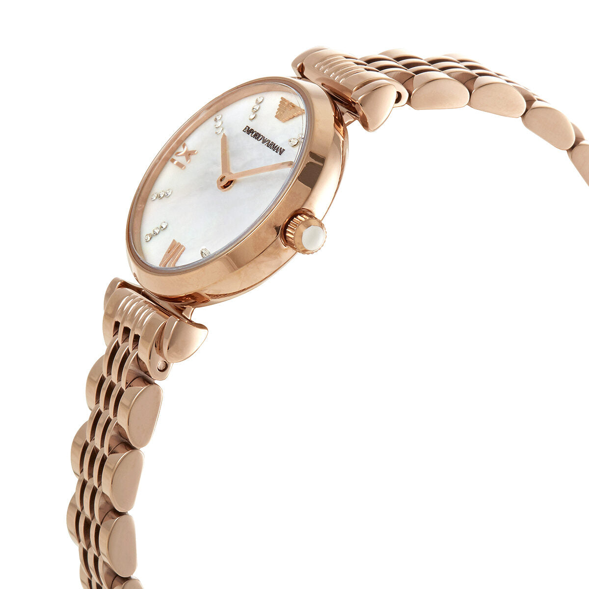 Emporio Armani Gianni T-Bar MOP Dial Rose Gold Women's Watch - AR11316 Secundaire afbeelding