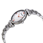 Emporio Armani Gianni T-Bar White MOP Dial Silver Women's Watch - AR11204