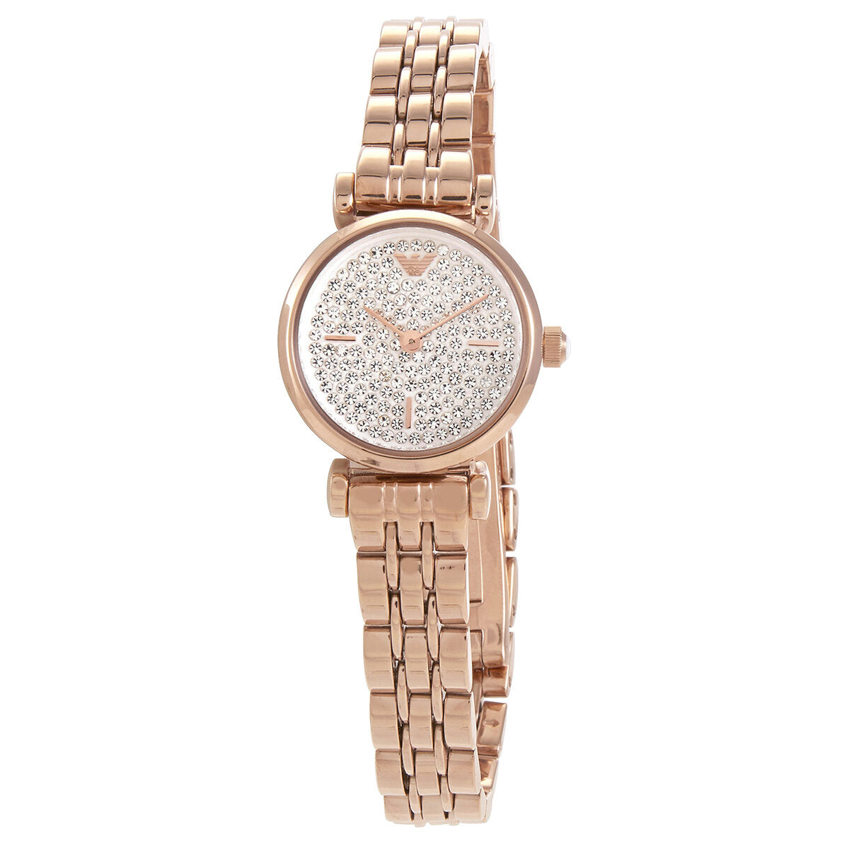 Emporio Armani Gianni T-Bar Quartz Rose Gold Women's Watch - AR11266 Hoofdafbeelding