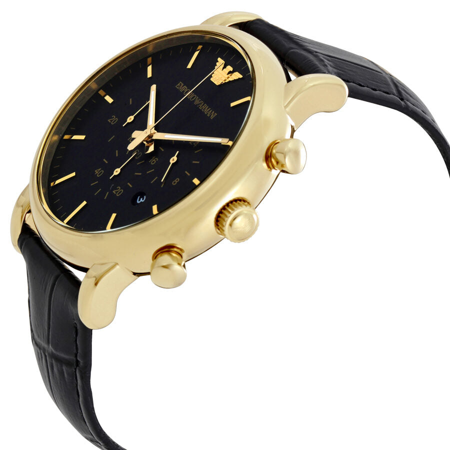 Emporio Armani Luigi Chronograaf Herenhorloge met Zwarte Wijzerplaat AR1917 Secundaire afbeelding