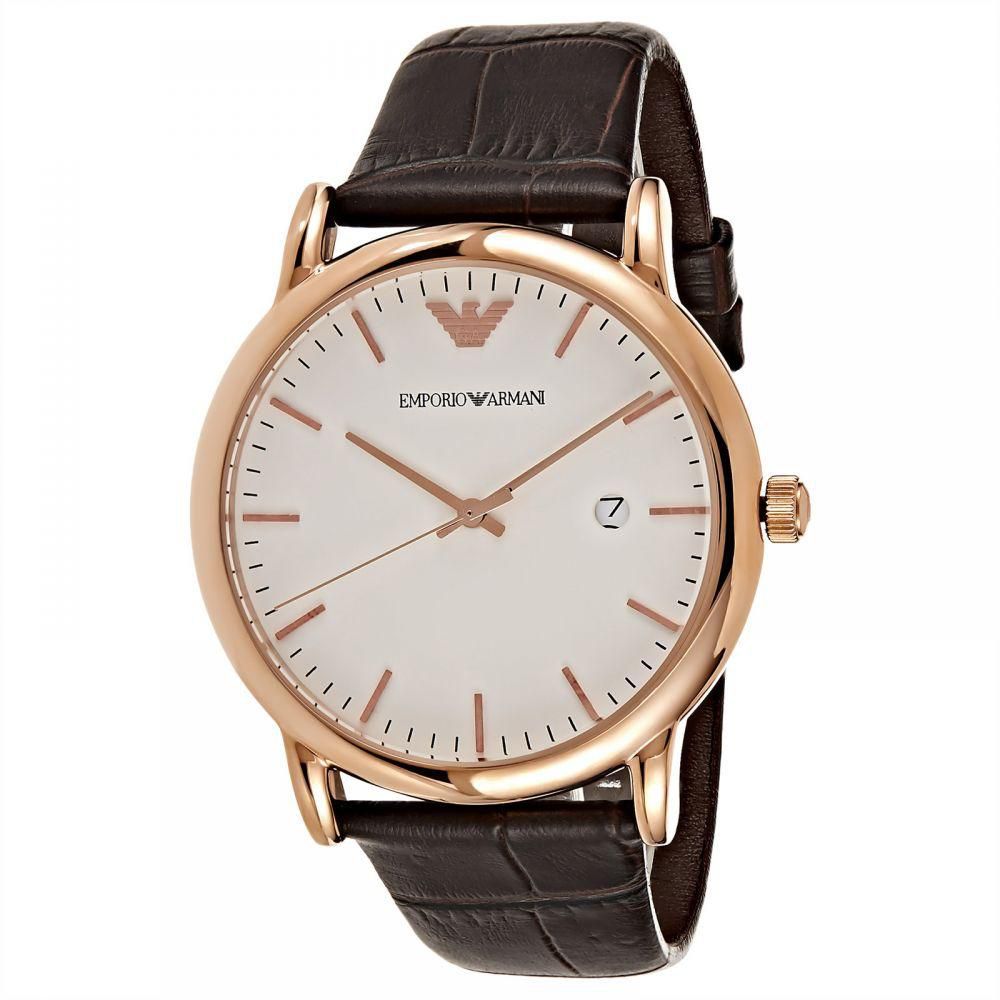 Emporio Armani Luigi herenhorloge met witte wijzerplaat AR2502 Hoofdafbeelding