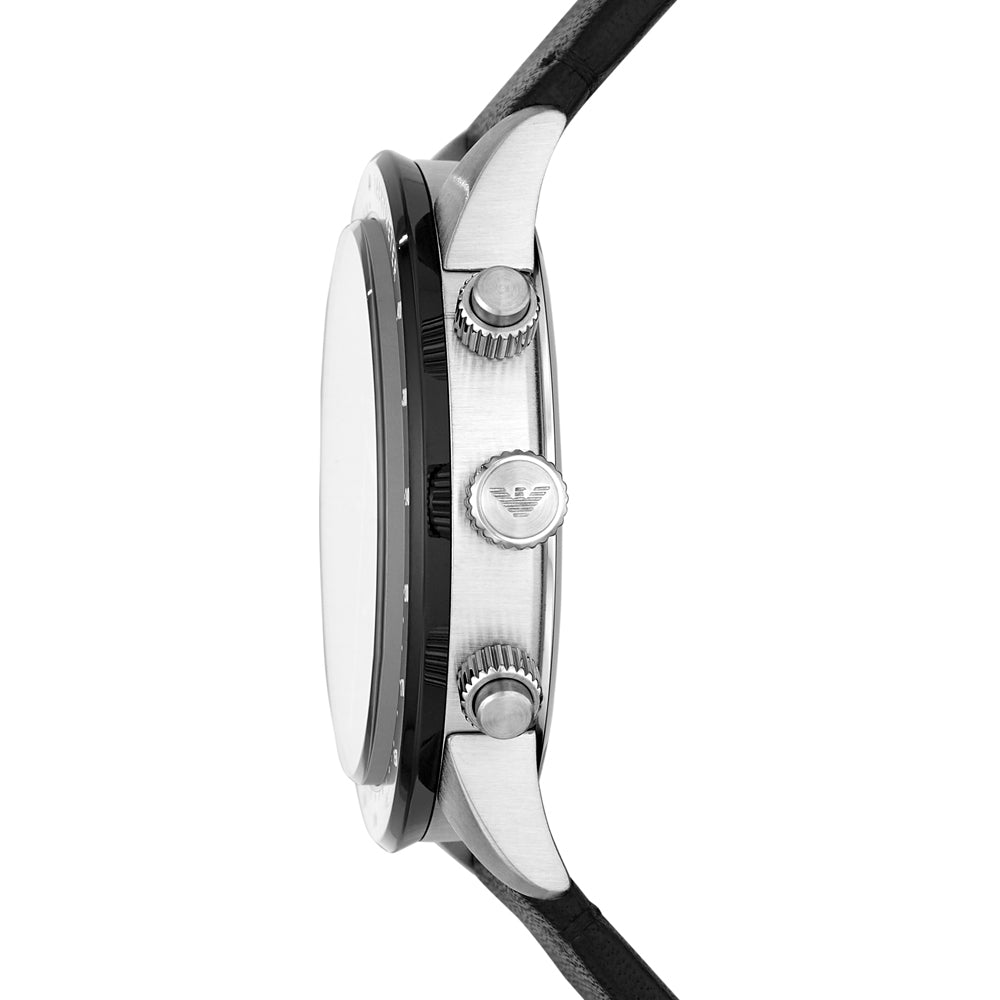 Emporio Armani Mario Chronograaf Quartz Herenhorloge met Zwarte Wijzerplaat AR11243 Secundaire afbeelding