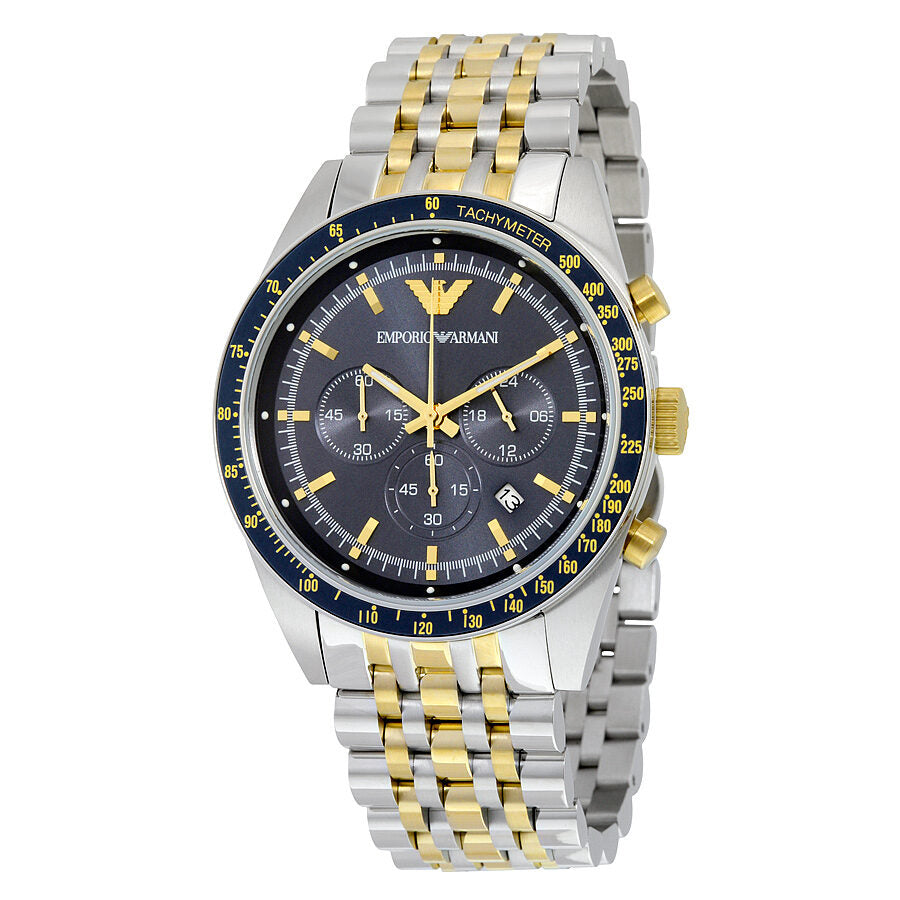 Emporio Armani Navy Chronograph Blue Dial Men's Watch - AR6088 Hoofdafbeelding