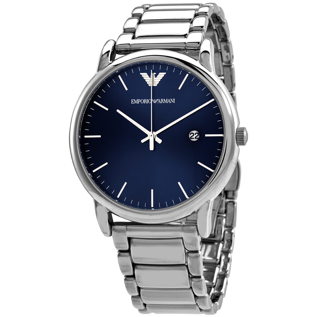 Emporio Armani Quartz Herenhorloge met Blauwe Wijzerplaat AR11089 Hoofdafbeelding
