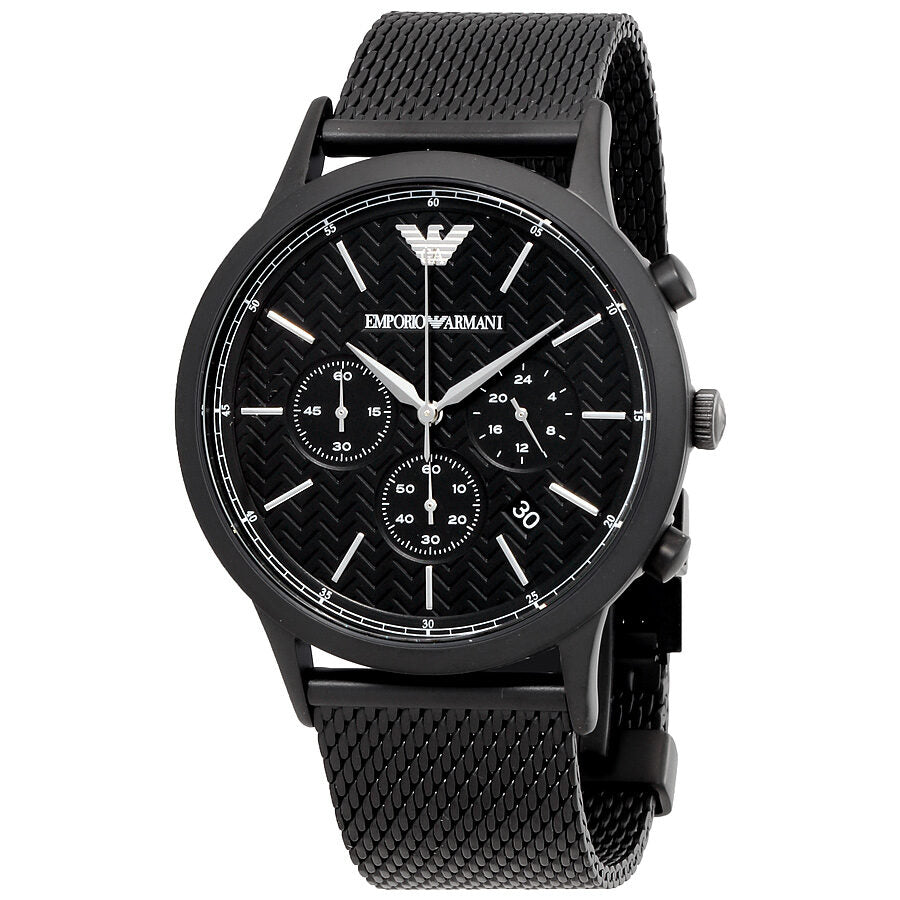 Emporio Armani Renato Chronograaf Herenhorloge met Zwarte Wijzerplaat AR2498 Hoofdafbeelding