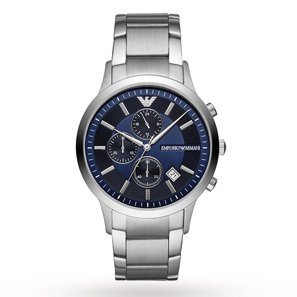 Emporio Armani Renato Chronograaf Quartz Herenhorloge met Blauwe Wijzerplaat AR11164 Hoofdafbeelding