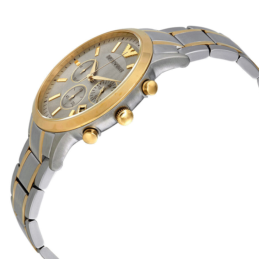 Emporio Armani Renato Chronograaf Herenhorloge met Zilveren Wijzerplaat AR11076 Secundaire afbeelding