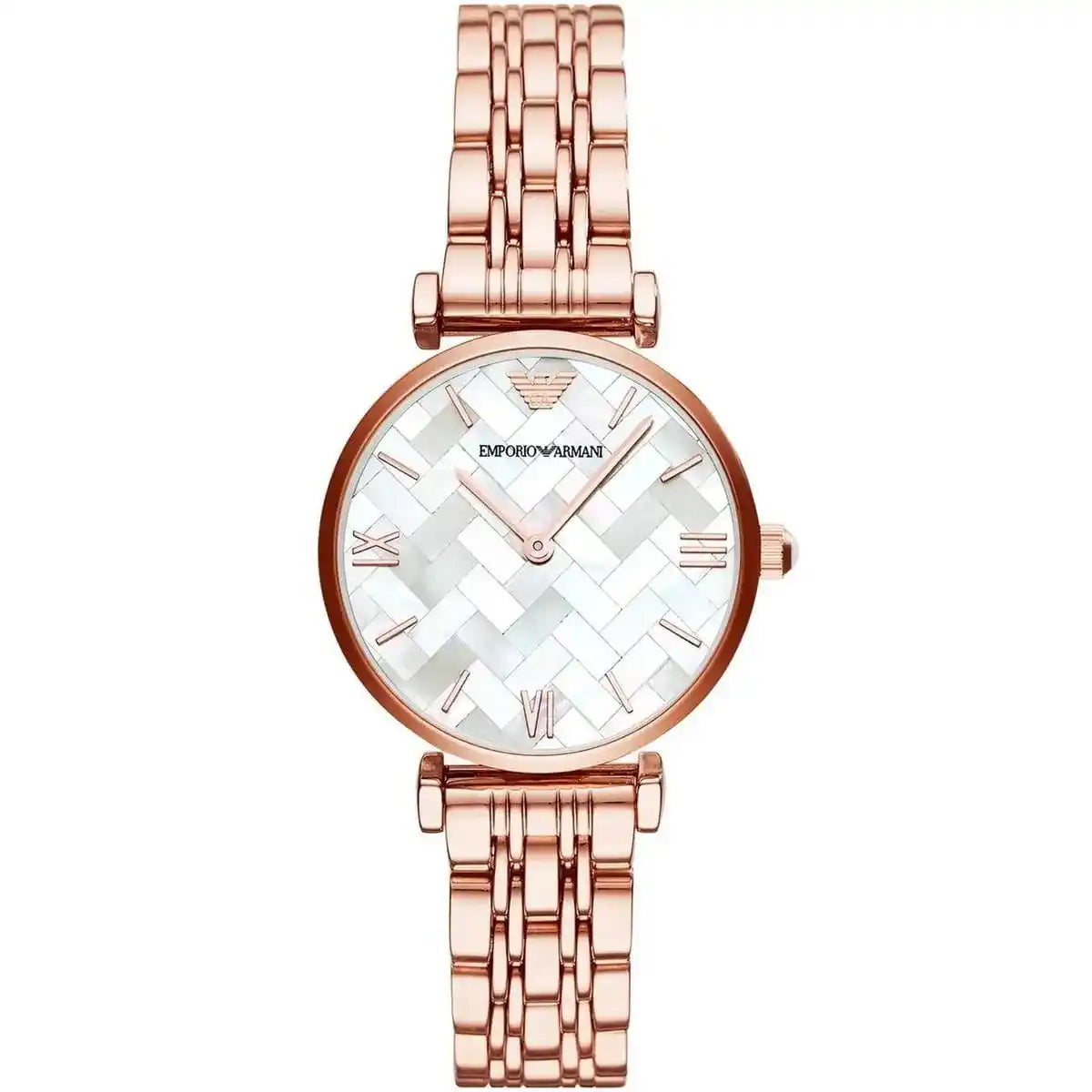 Emporio Armani Gianni T-Bar Rose Gold Women's Watch - AR11110 Hoofdafbeelding
