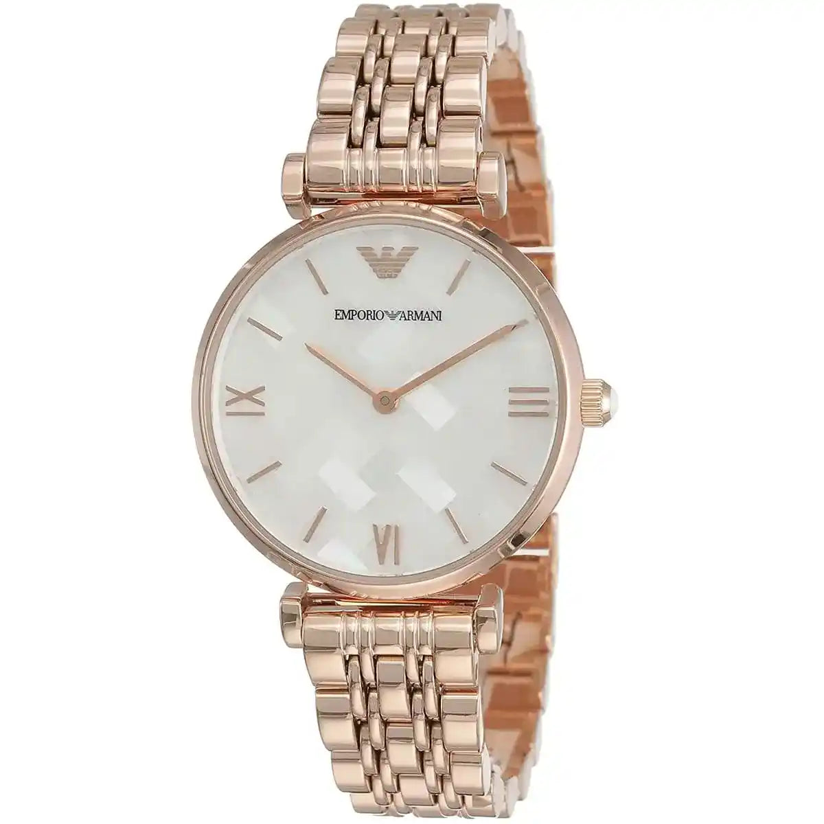 Emporio Armani Gianni T-Bar dameshorloge in roségoud - AR11110 Secundaire afbeelding