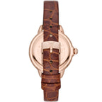 Emporio Armani Mia Three-Hand Brown Geniune Leather Women's Watch - AR11525