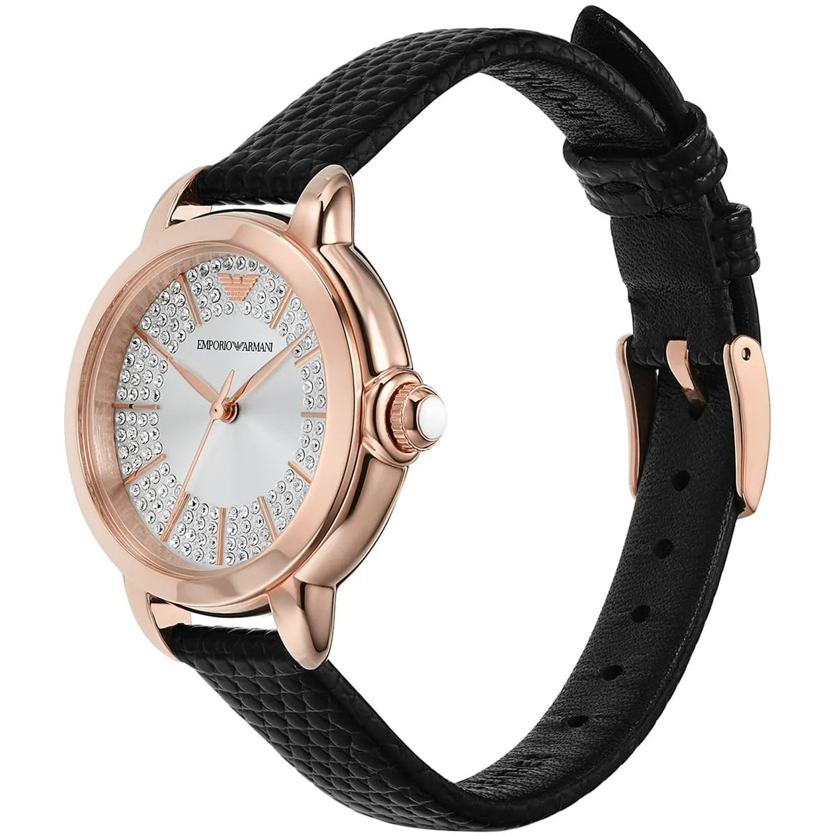 Emporio Armani Mia Rose Gold Black Genuine Leather Women's Watch - AR11631 Secundaire afbeelding