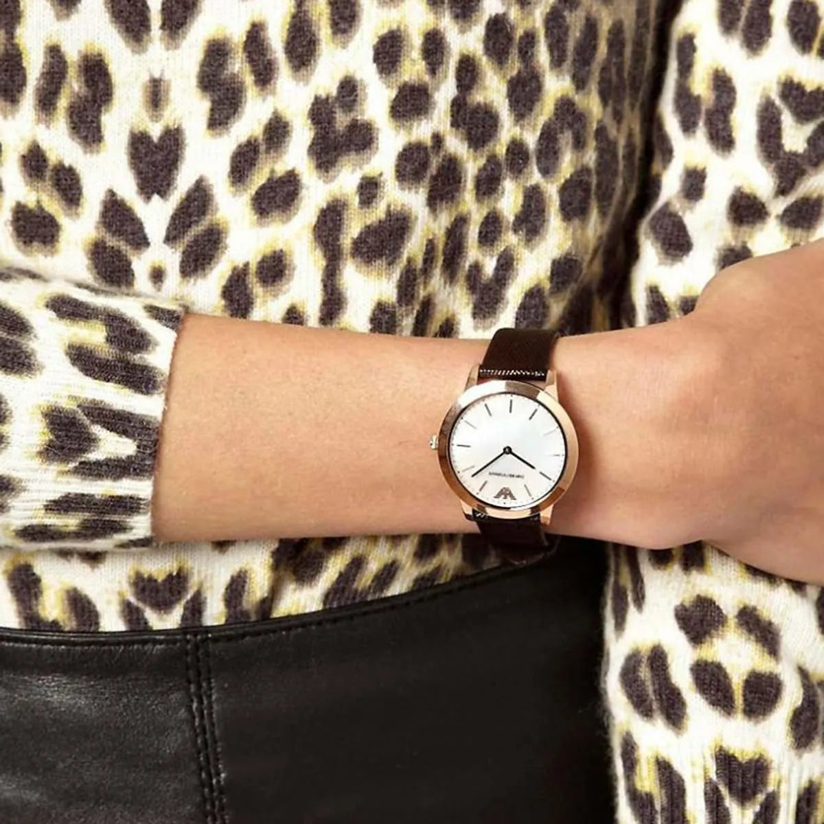 Emporio Armani Dino Slim Rose Gold Women's Watch - AR1748