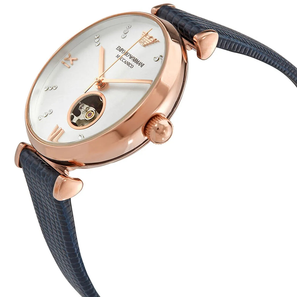 Emporio Armani Gianni T-Bar Meccanico Rose Gold Women's Watch - AR60020