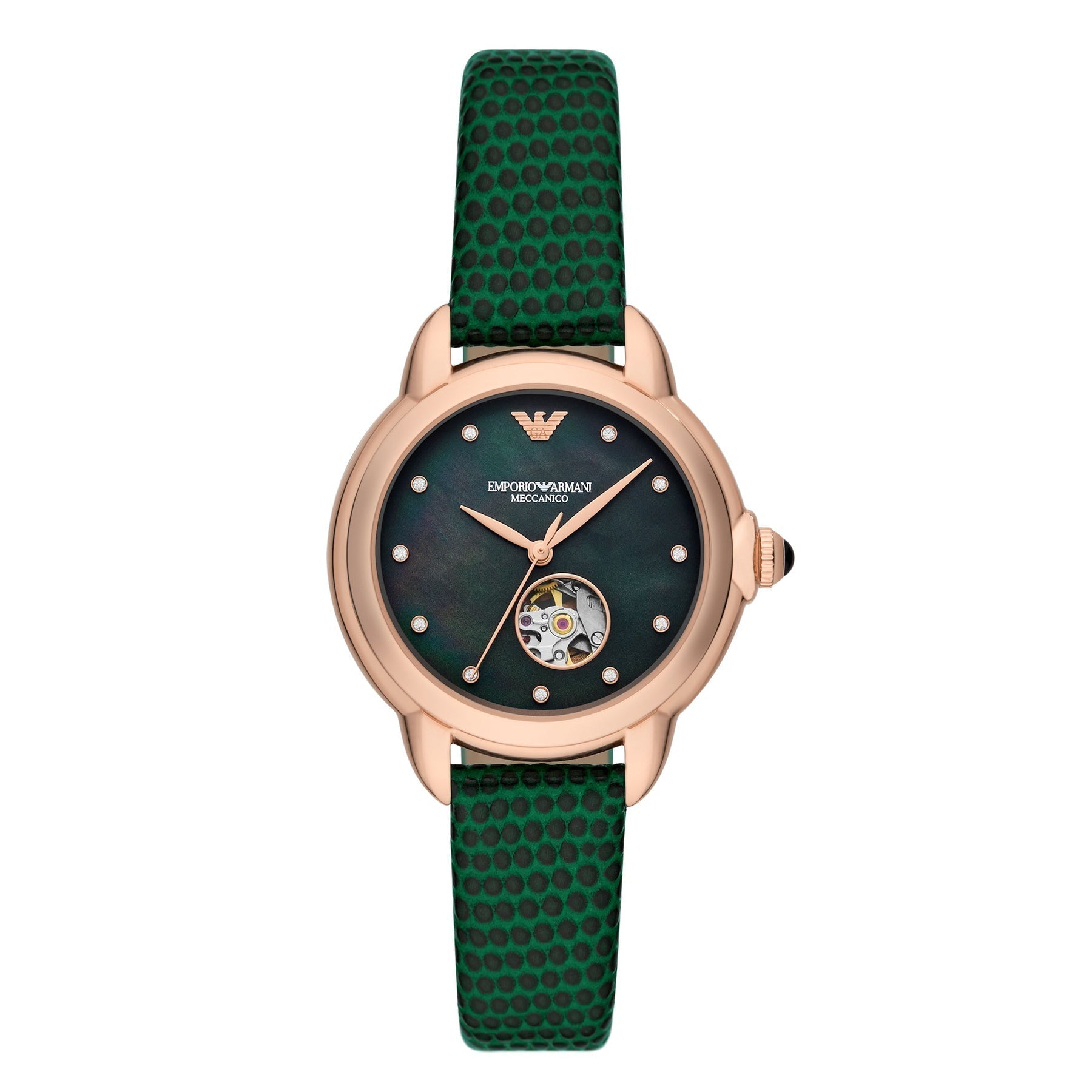 Emporio Armani Mia Open Heart Automatic Rose Gold Women's Watch - AR60073 Hoofdafbeelding