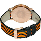 Emporio Armani Kappa Grey Dial Orange and Black Nylon Strap Men's Watch - AR11014