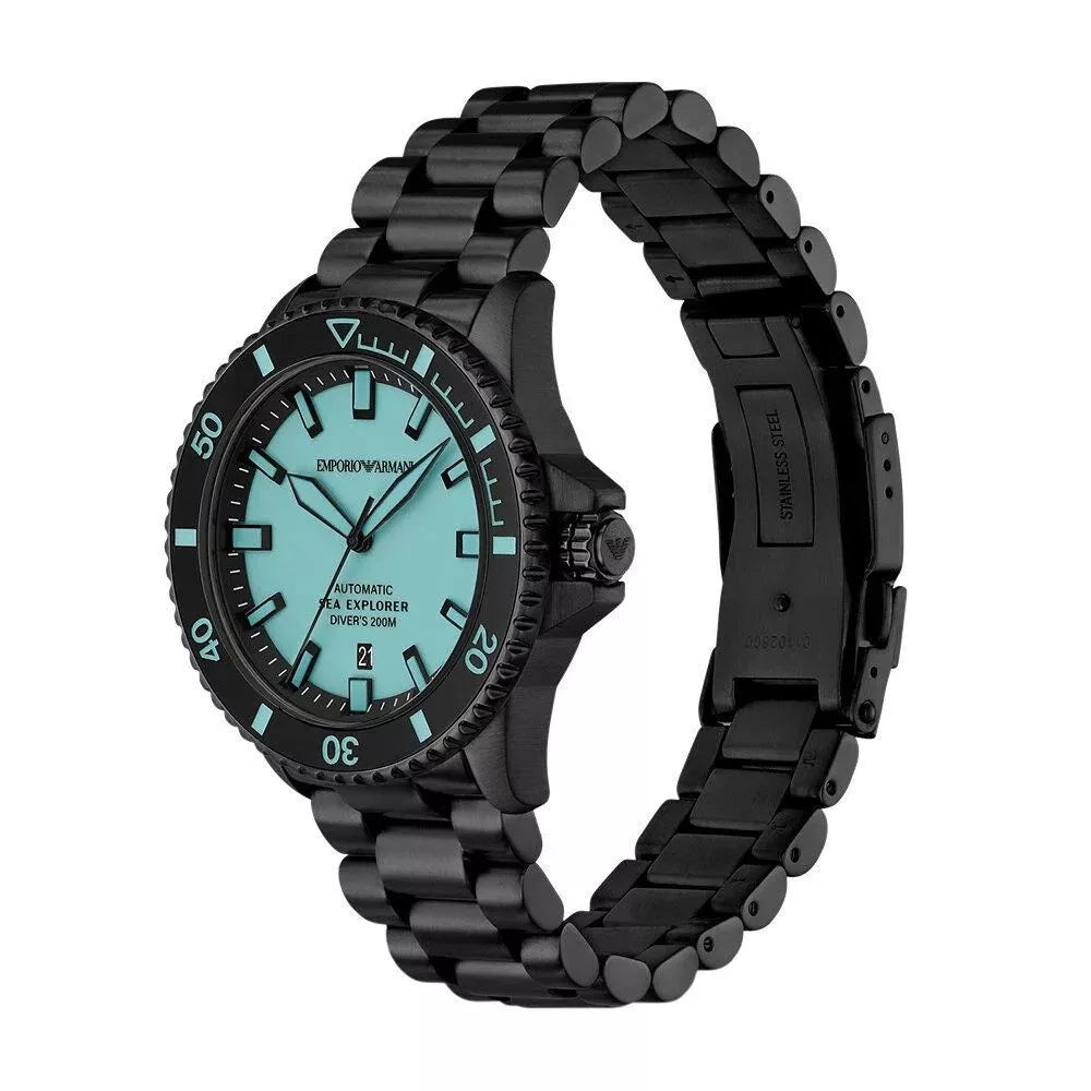 Emporio Armani Sea Explorer Automatic Black Stainless Steel Watch ar60084 Secundaire afbeelding