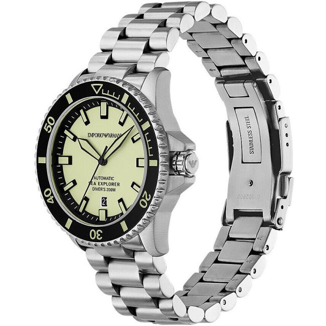 Emporio Armani Sea Explorer Automatic Silver Men's Watch - AR60083