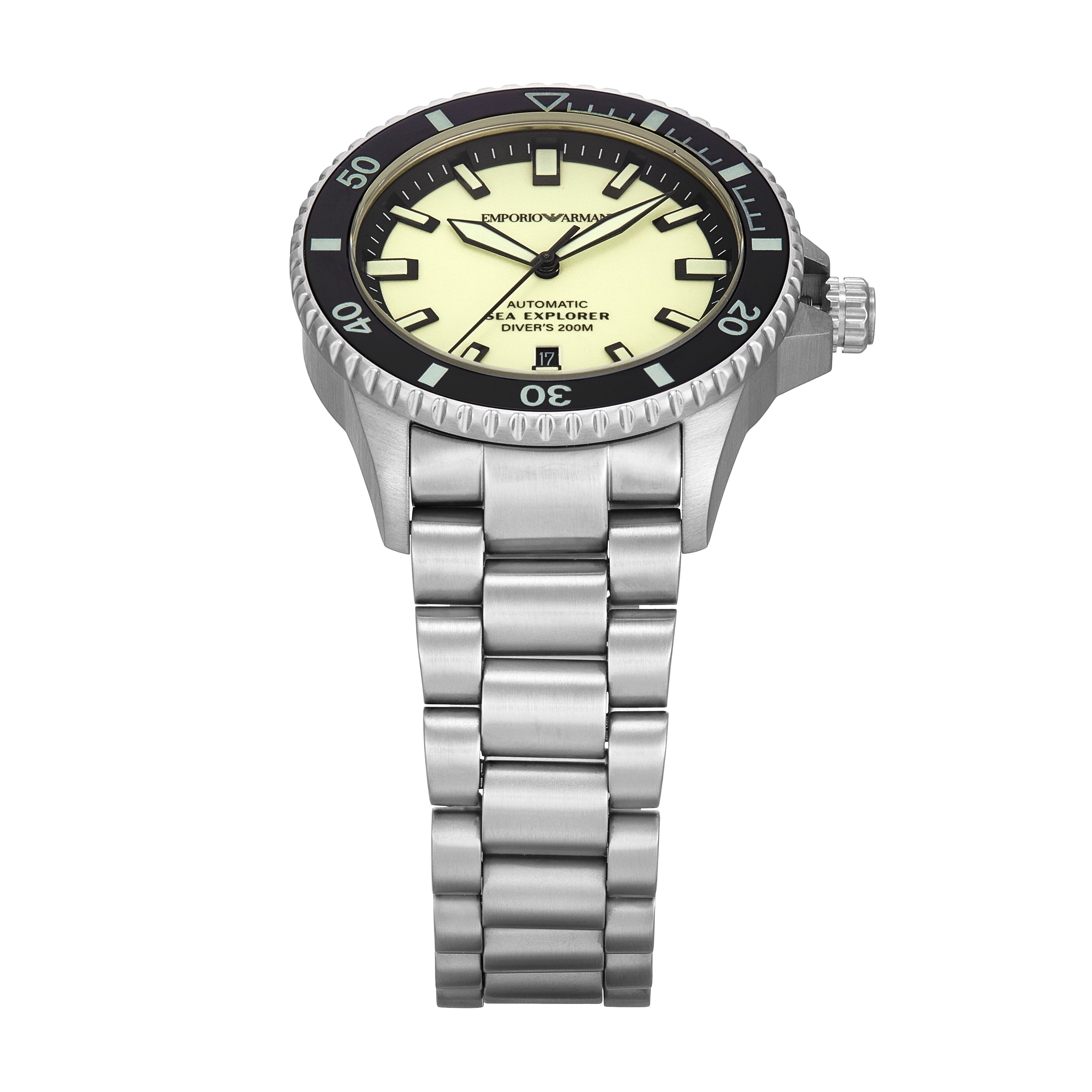 Emporio Armani Sea Explorer Automatic Silver Men's Watch - AR60083