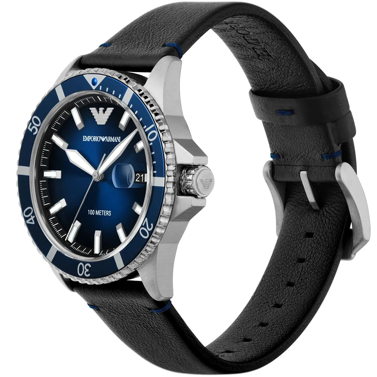 Emporio Armani Silver and Blue Men's Watch - AR11516 Secundaire afbeelding