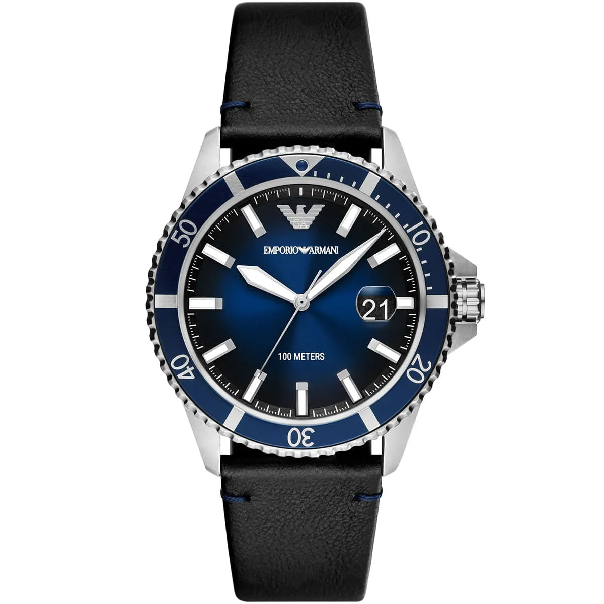 Emporio Armani Silver and Blue Men's Watch - AR11516 Hoofdafbeelding