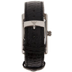 Emporio Armani Classic Rectangle Black Genuine Leather Women's Watch - AR0144