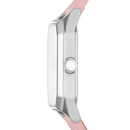 Emporio Armani Classic Rectangle Pink Genuine Leather Women's Watch - AR11207