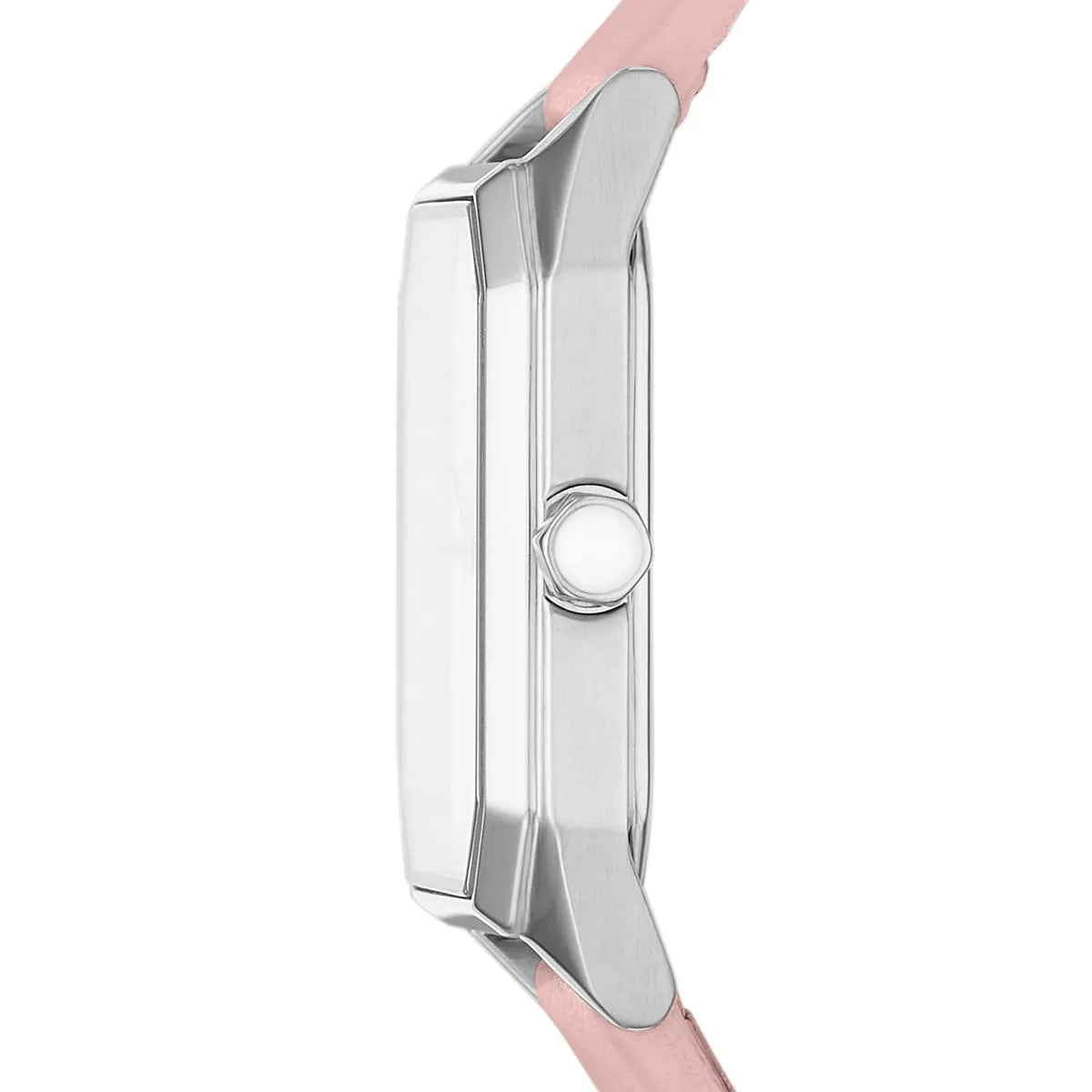 Emporio Armani Classic Rectangle Pink Genuine Leather Women's Watch - AR11207