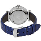 Emporio Armani Gianni T-Bar Two-Hand Blue Genuine Leather Women's Watch - AR11344