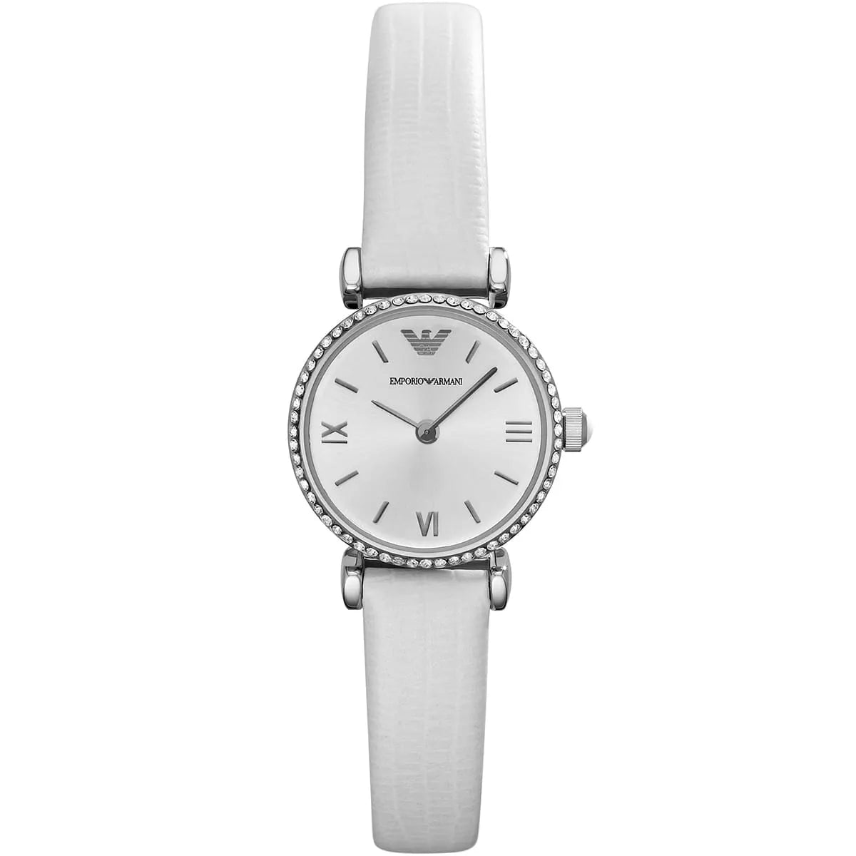 Emporio Armani Gianni T-Bar Mini Silver Women's Watch - AR1686 Hoofdafbeelding