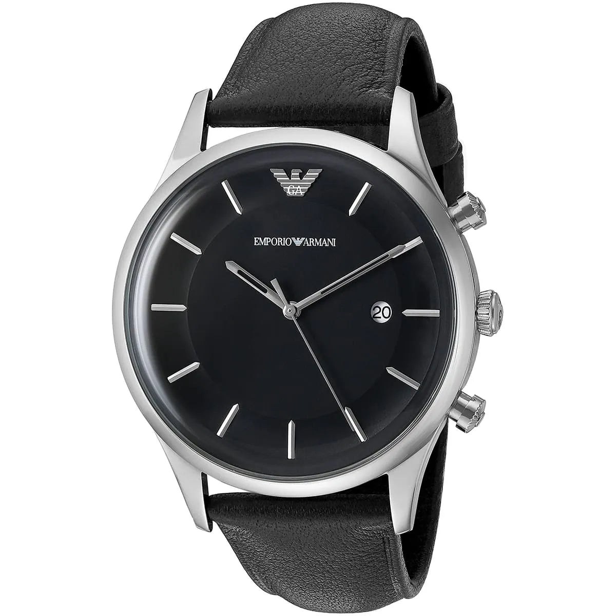 Emporio Armani Lambda Black Genuine Leather Men's Watch - AR11020 Secundaire afbeelding