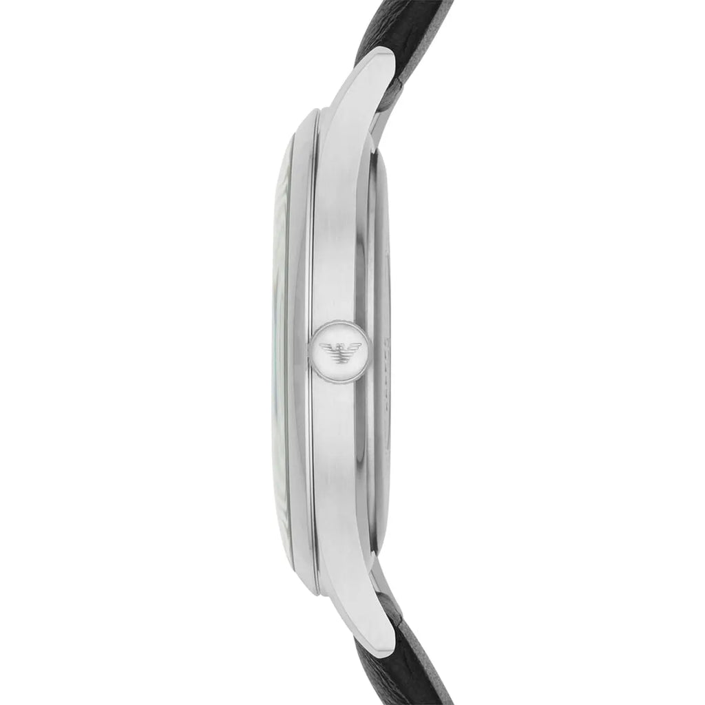 Emporio Armani Lambda Black Genuine Leather Men's Watch - AR11020